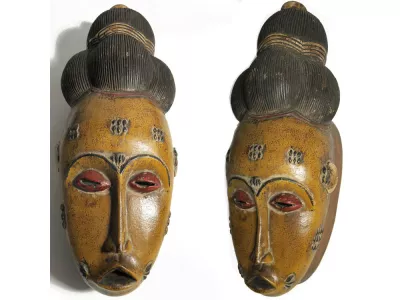 RZEŹBA Maska Etniczna Afryka 45cm - Rękodzieło